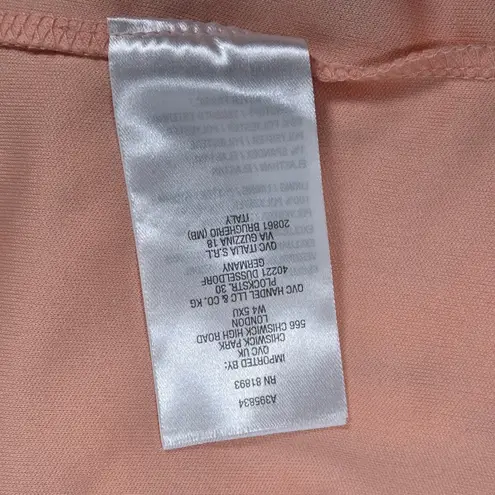 Haute Hippie Tribe Peach Floral Print Boho Peasant Top Blouse M