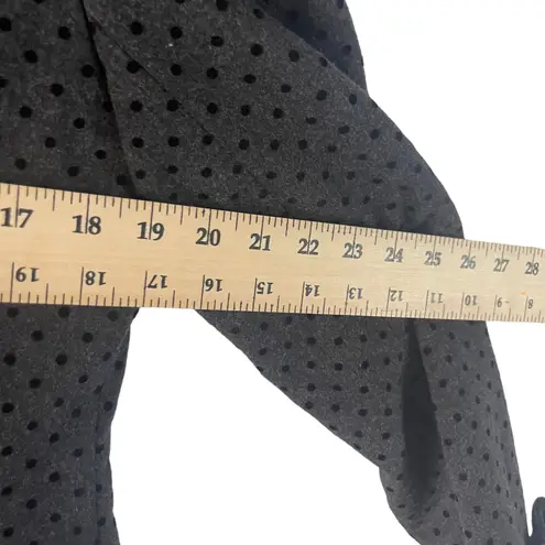 Rickie Freeman Vintage 90s Women's Size 12 Large Wool Blend Polka Dot Blazer Black