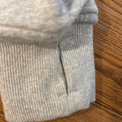 Trendy Queen grey scuba cropped quarter zip hoodie sweatshirt M Gray Size M