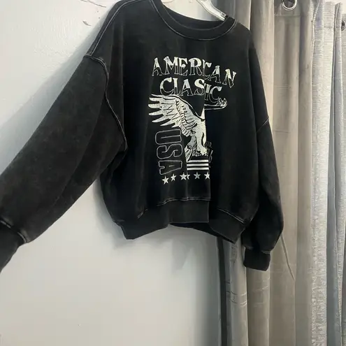 Zoe & Liv American Classic Women's Black Acid Sweater