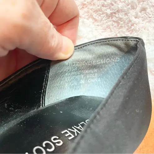 Blake Scott Desmond Black Bow Peep Toe High Heel Pumps 7.5