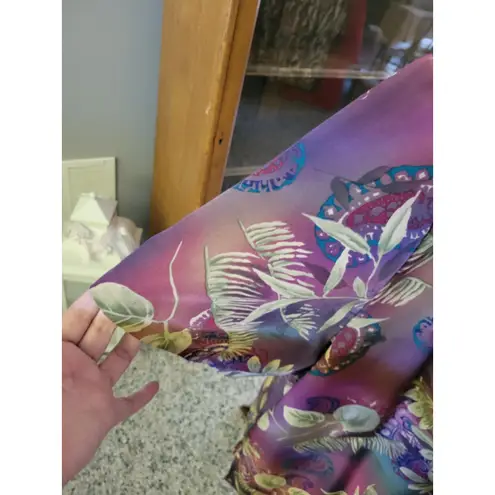 A Personal Touch 4X Purple Floral Paisley Button Down Blouse USA Made