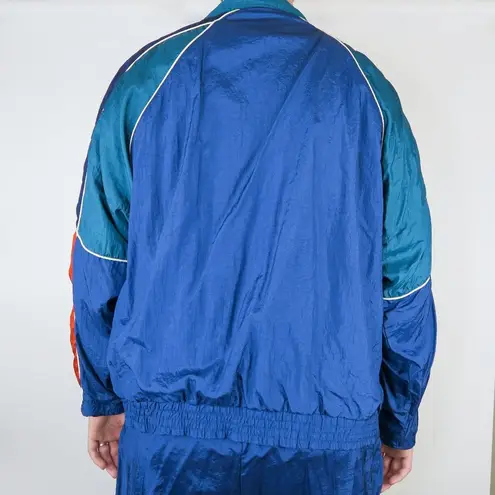 Vintage 90s Active Wear Colorblock Windbreaker Tracksuit Size XL