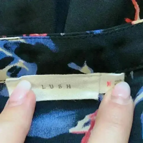 Lush Clothing Lush dress with a cute pink and blue pattern in size medium