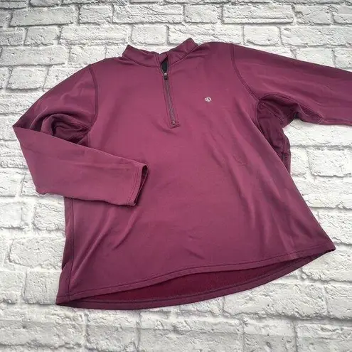 Pearl Izumi  1/4 Zip Fleece Sweatshirt Women's Large Purple Long Sleeve Mock Neck