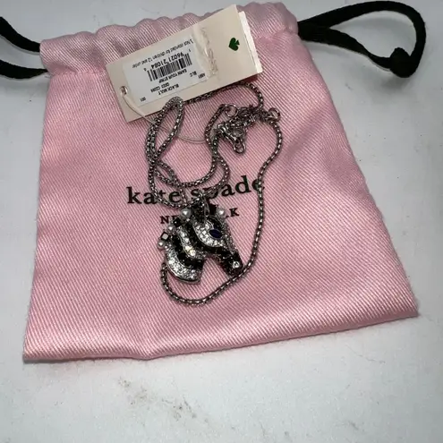 Kate Spade New York Earn Your Stripes Zebra Pendant Necklace Black Multi Silver