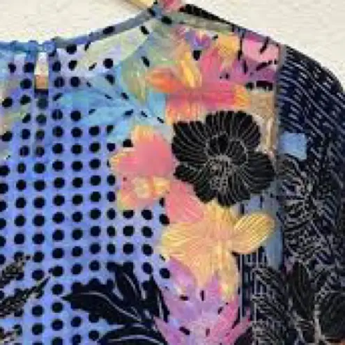 Johnny Was velvet embroidered LANAI BURNOUT PIPPA DRESS NWT