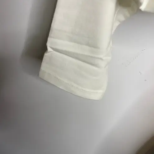 Bobi NWT Front Knot Crop Top MEDIUM Cream Long Sleeve Jersey Knit Casual Modern