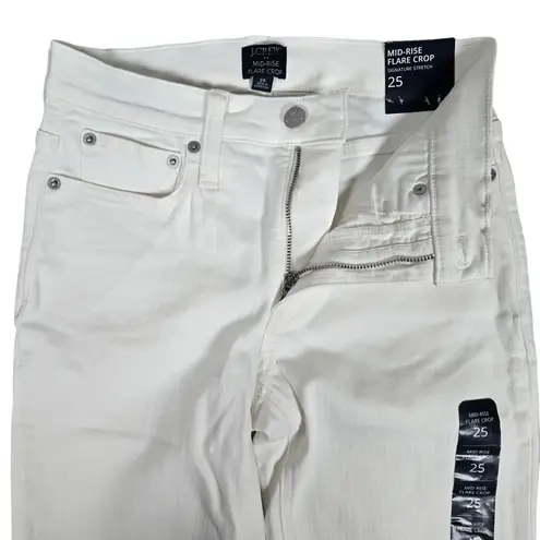 J. Crew Factory Flare crop white jean in signature stretch 25 NWT - Image 3
