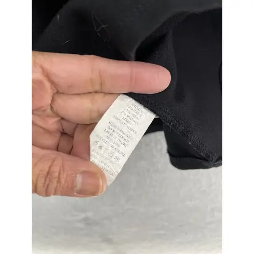 Bags To Wishes Women's Dress Fit & Flare Skater Solid Black Scalloped Hem Medium