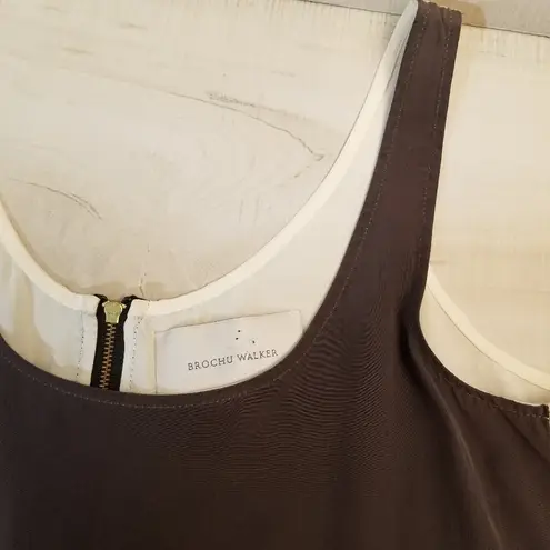 Brochu Walker {S/P} Two Toned Silk Tank Top