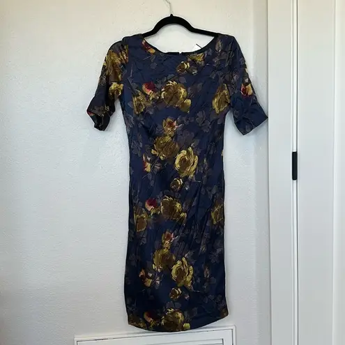 St. John Modern Silk Floral Stretch Dress - Size 2