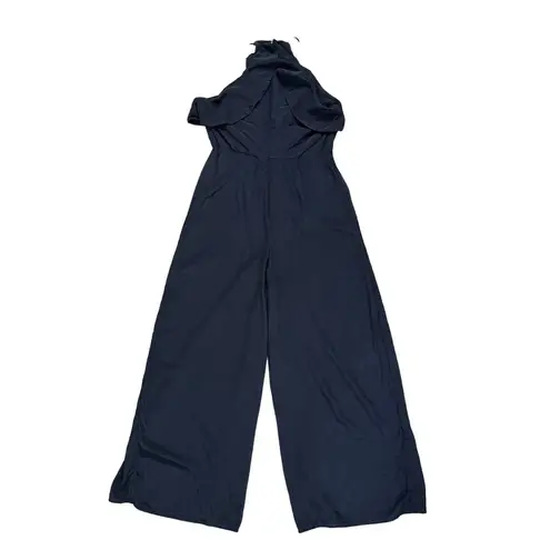 Zimmermann Zimmerman Black Sleeveless Ruffle-Frill Wide Leg Jumpsuit 100% Silk Size 1 (6)