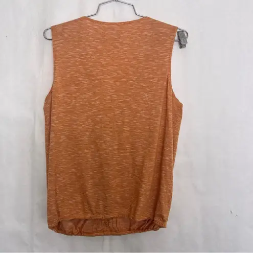 Max Studio 5/$25  Women’s Orange Sleeveless Top Size M V-Neck Rayon Blend