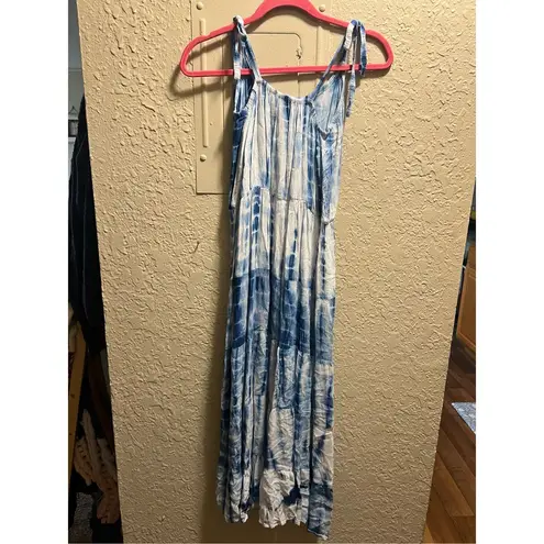 Young USA Blue And White Tie Dye Sundress Woman’s Size Small