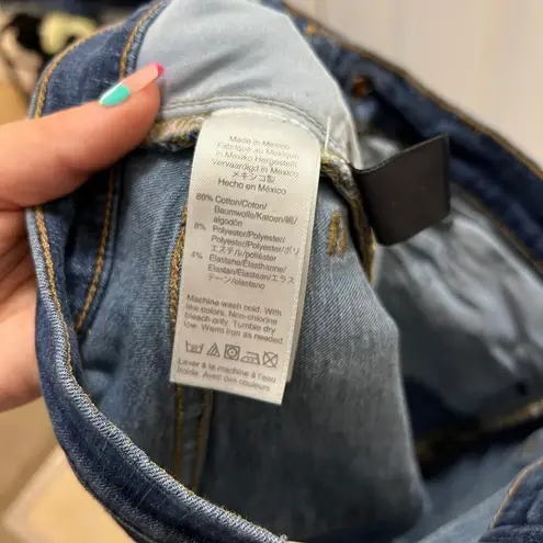 Madewell  Skinny Jeans 9" High Rise Blue Denim Dark Wash Button-Fly Sz 26 P