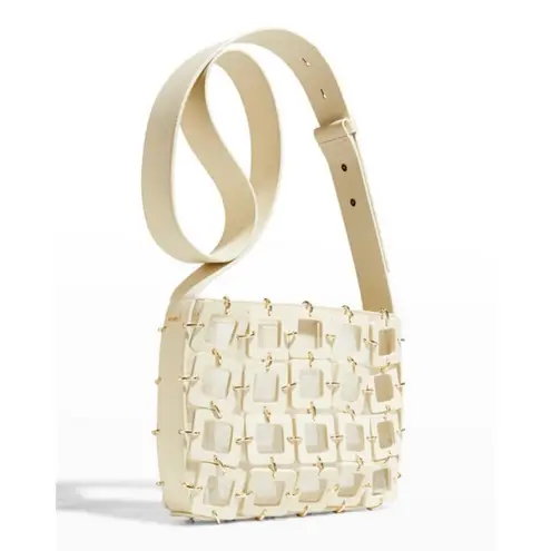 Cult Gaia ππ Terra Cutout Square-Link Crossbody Bag ~ Off White NWT