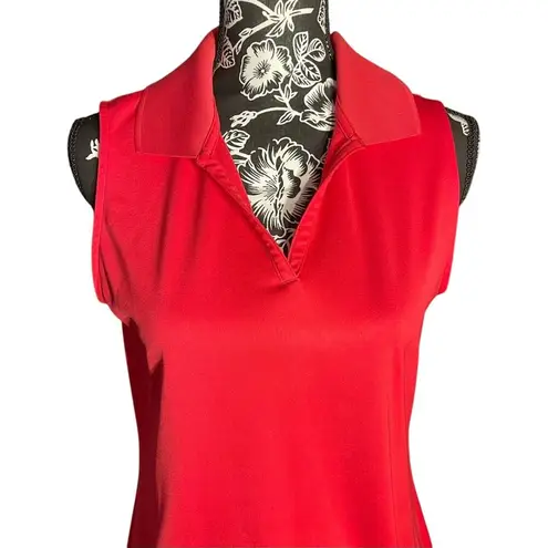 Antigua Women’s Vibrant Pink Sleeveless Polo Size Medium