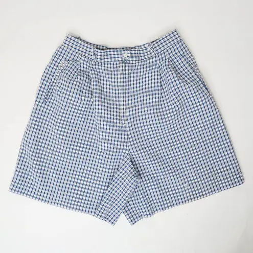 Vintage 70s Breeches Red White & Blue Plaid Seersucker Shorts Size 30
