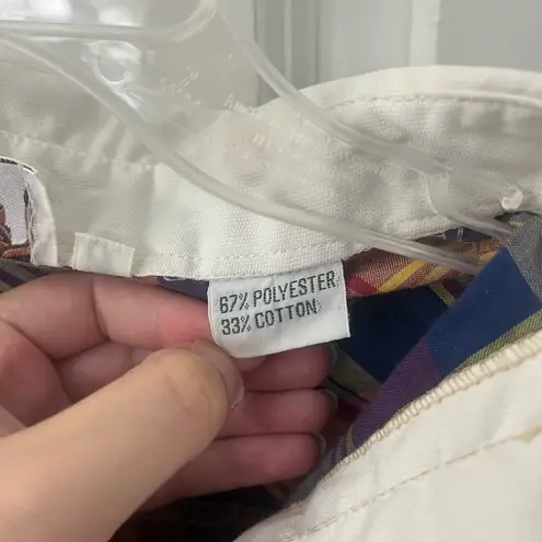 Vintage plaid women’s collared shirt Yellow Size L