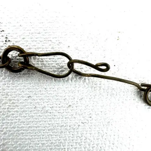 Red yellow and green hand painted vintage beaded necklace