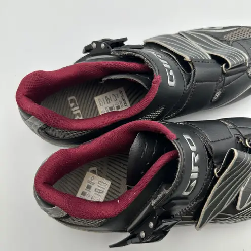 Giro Solara Women's EU 40 US 8.25 Cycling Shoes Road Bike Black Maroon Size 8.5
