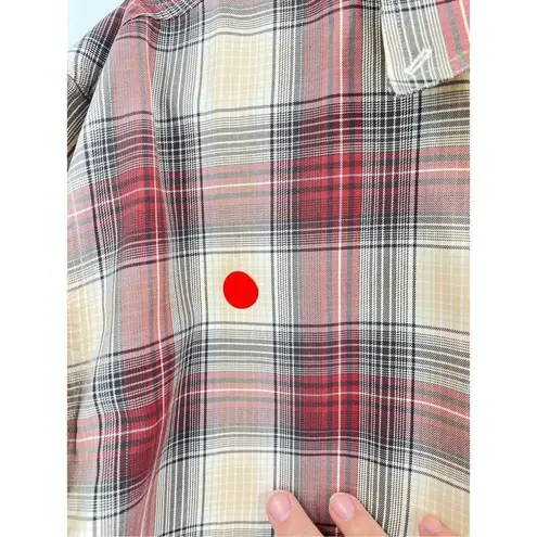 Orvis  Womens Plaid Flannel Long Sleeve Button-Down Shirt outdoor Size Medium