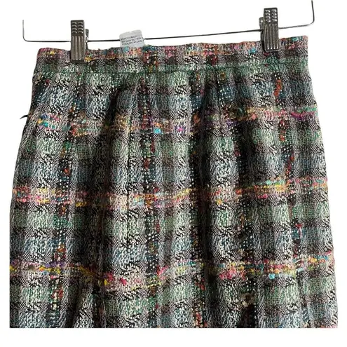 Carlisle Woven Tweed Straight Pencil Skirt Size 2 Plaid Textured Academia Office