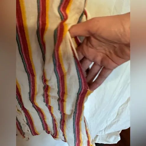 Harper Heritage women’s Striped multi color cotton button down mini dress small