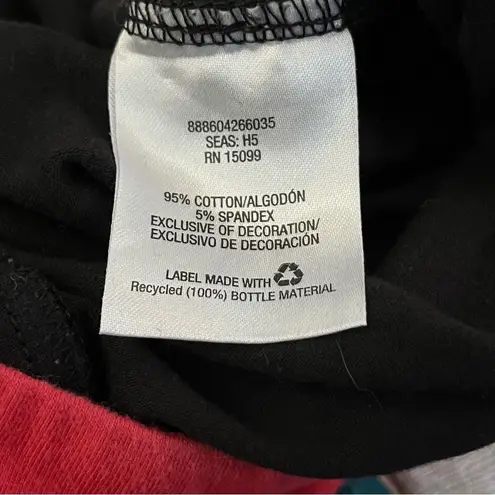 Everlast Flared Yoga Pants Foldover Waistband Stretch Black/Pink S