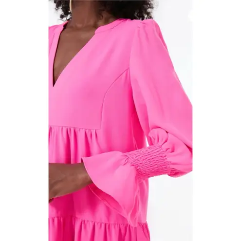 Tuckernuck/Pomander Place Electric Pink Crepe Kenzo Dress Size XS
