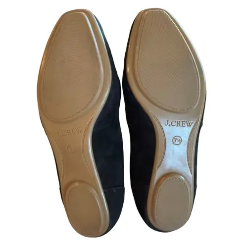 J.Crew Georgie Black Suede Tassel Loafer Flats Leather Lined Preppy 7.5 Shoes Size 5.5