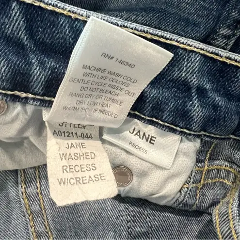 AMO Jane Cropped Flare Jeans in Recess Wash Size 27 Revolve Mid Rise Kick Flare Blue