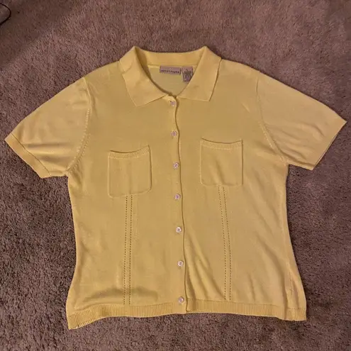 Apostrophe Canary Yellow Cardigan, Large