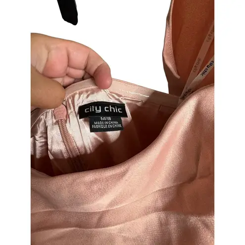 City Chic Plus Size Forbidden Love Maxi dress M/18 slight flaw Pink Formal