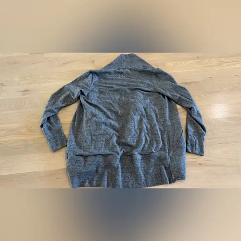 Athleta  Pranayama Wrap Open Front Stretch Knit Cardigan Sweater gray medium