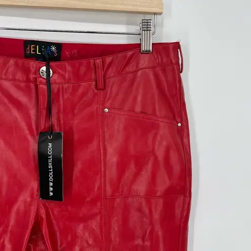 Dolls Kill NWT  Delia’s Red Vegan Leather Pants XL