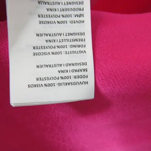 Bardot Revolve Ember Midi Dress Hot Pink High Low Asymmetrical V-Neck Large Sexy