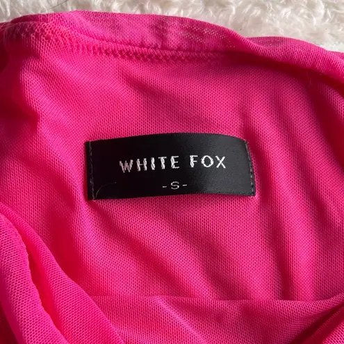White Fox Boutique  Vibrant Pink and Orange Pencil Skirt