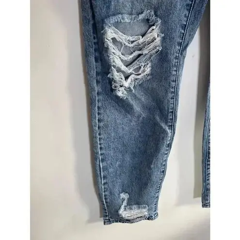Flamingo Women's Distressed Boyfriend Jeans Size M Blue EUC! 0112