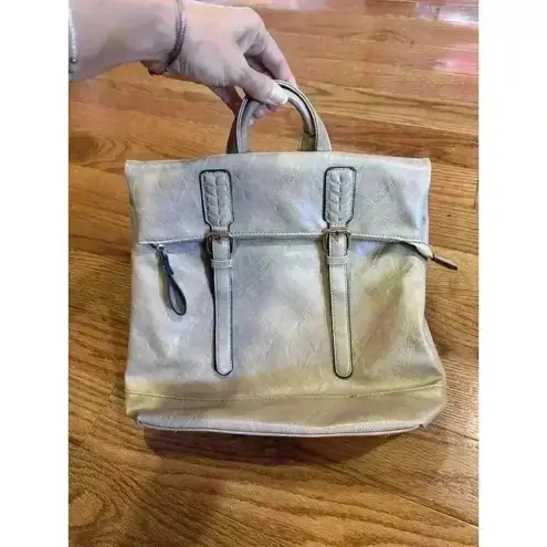 Faux Leather Beige Nude Old Money Mini Backpack Purse Academia