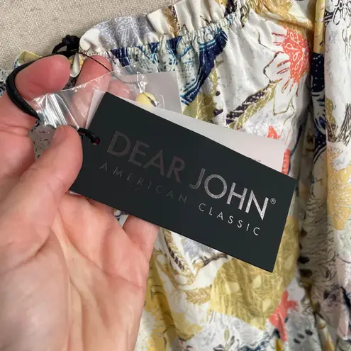 Dear John Pleated Boho Blouse Small Patchwork Off Shoulder Peasant Floral Hippie