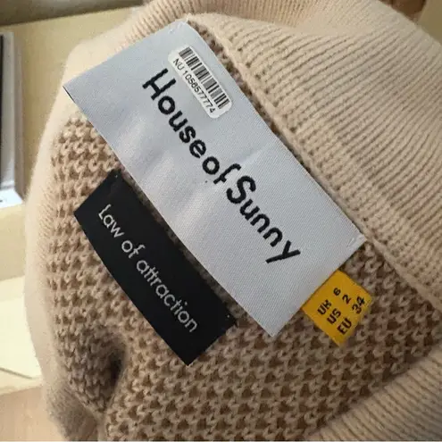 HOUSE OF SUNNY The Dunes Tripper Cardigan Size 2 Brown