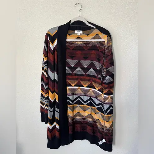 Missoni By Target Zig Zag Brown, Yellow, Black Long Sleeve Cardigan Womens L Brown Size L