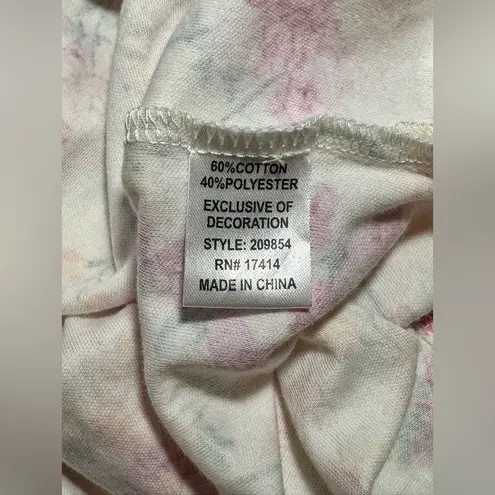 Miss Elaine Nightgown Women’s Medium Light Yellow / Pink Wildflowers Soft Floral