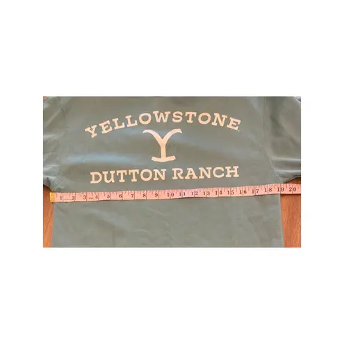 Yellowstone Dutton Ranch Logo Crewneck Sweatshirt Green XS TV Beth Dutton