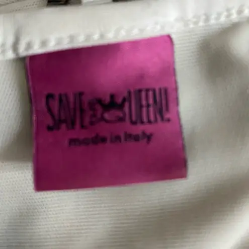 SAVE THE QUEEN! Made in Italy Artistic Graphic Print Dress