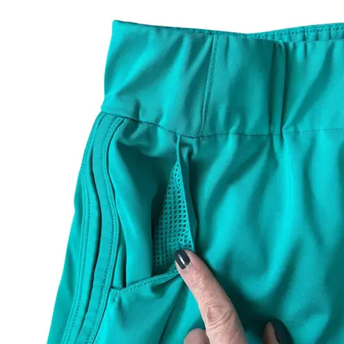 Columbia teal green pull on stretchy skorts elastic waist pockets shorts skirt M - Image 4