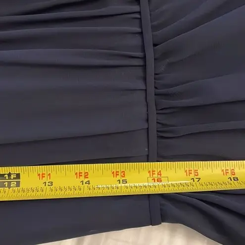 Morilee Madeline Gardner Navy Blue Gown Womens 2 High Halter Chiffon A