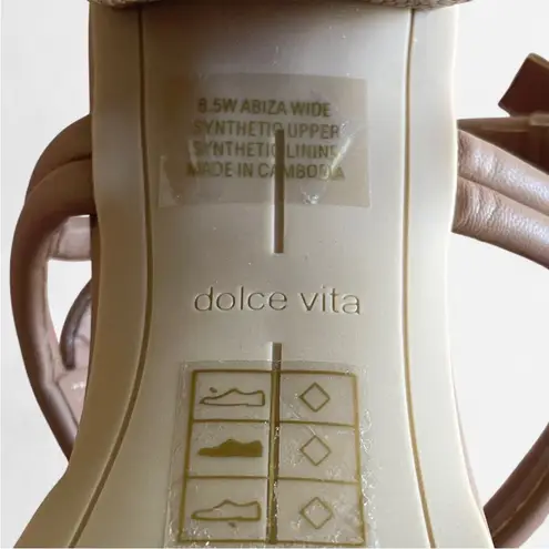 Dolce Vita Abiza Strappy Chunky Heel Platform Sandals in Brown Size 8.5 Wide Tan